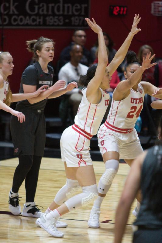 2019-02-24 12:11:04 ** Basketball, Damenbasketball, Dru Gylten, Niyah Becker, Sarah Porter, Utah Utes, Washington State ** 