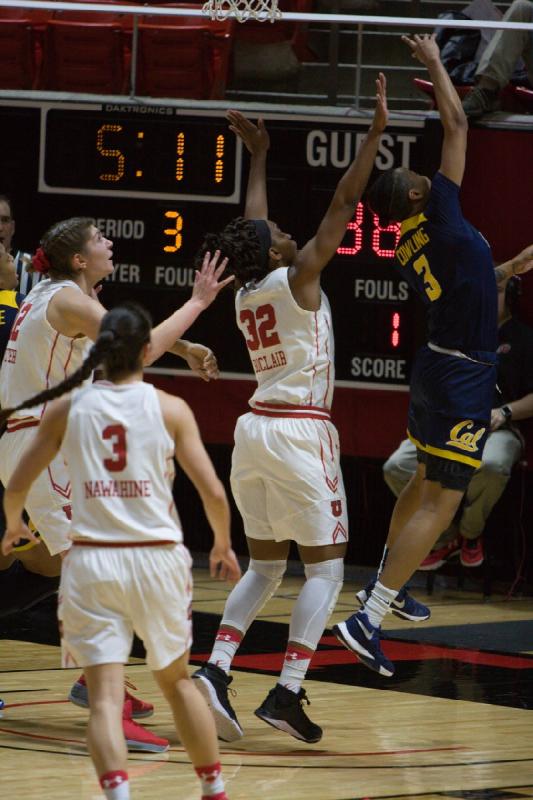 2017-01-15 13:09:41 ** Basketball, Cal, Damenbasketball, Emily Potter, Malia Nawahine, Tanaeya Boclair, Utah Utes ** 