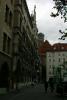 Inside downtown Munich. In the distance is the Frauenkirche.