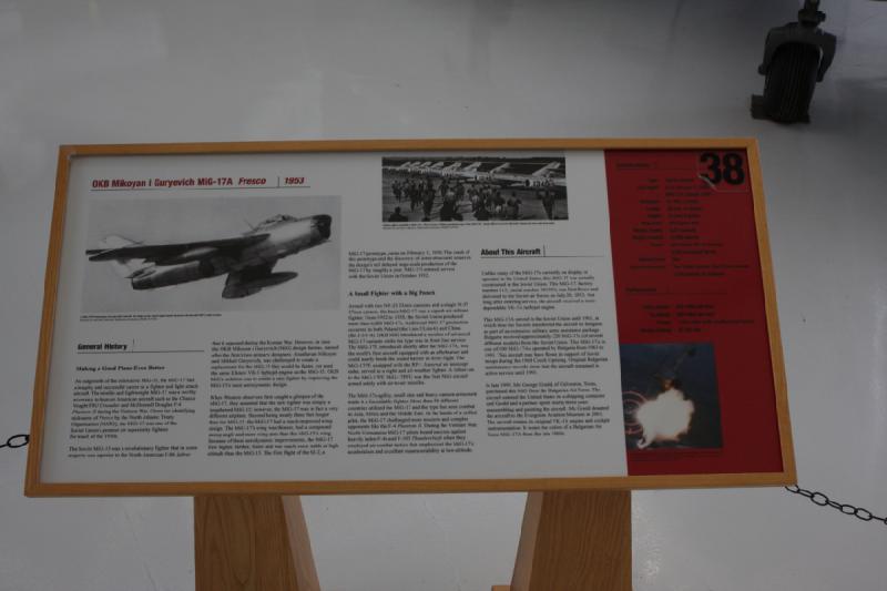 2011-03-26 15:25:41 ** Evergreen Aviation & Space Museum ** Description of the MiG-17A Fresco.
