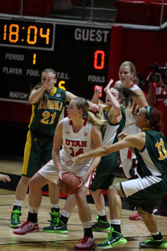 2014-11-05 19:04:45 ** Alaska Anchorage, Basketball, Damenbasketball, Paige Crozon, Taryn Wicijowski, Utah Utes ** 