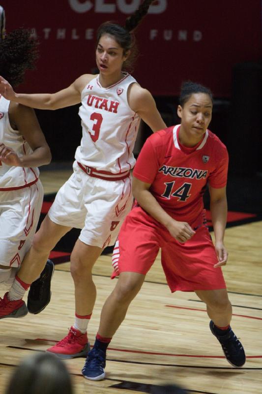 2017-01-08 12:06:20 ** Arizona, Basketball, Malia Nawahine, Tanaeya Boclair, Utah Utes, Women's Basketball ** 